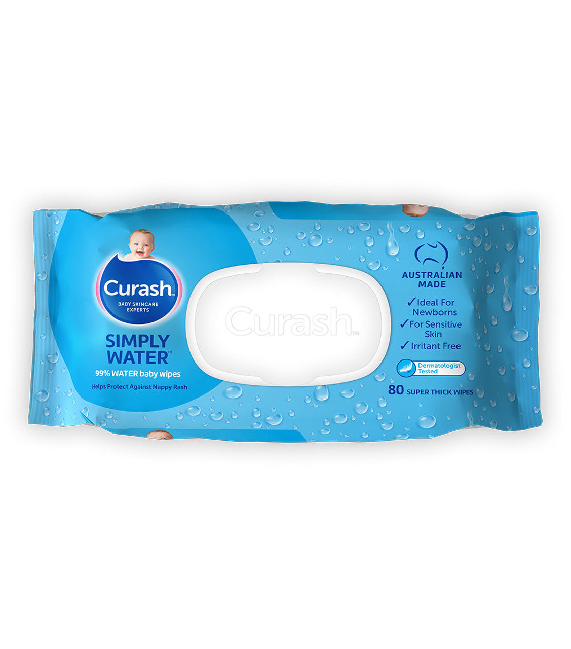 Curash Baby Wipes Simply Water 80 Pack