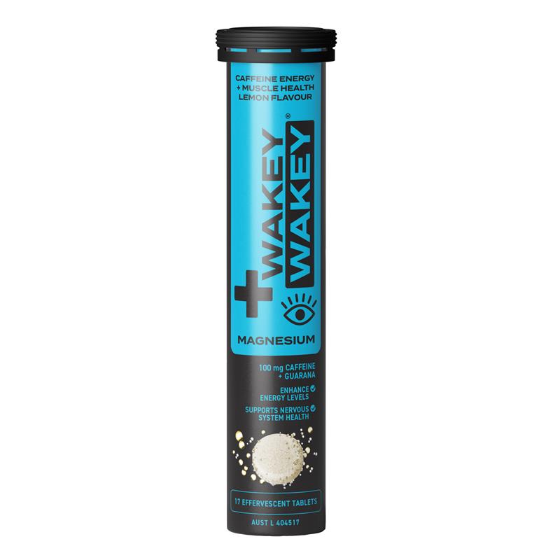 Wakey Wakey Caffeine Plus Magnesium Effervescent Tablets Lemon Flavour 17