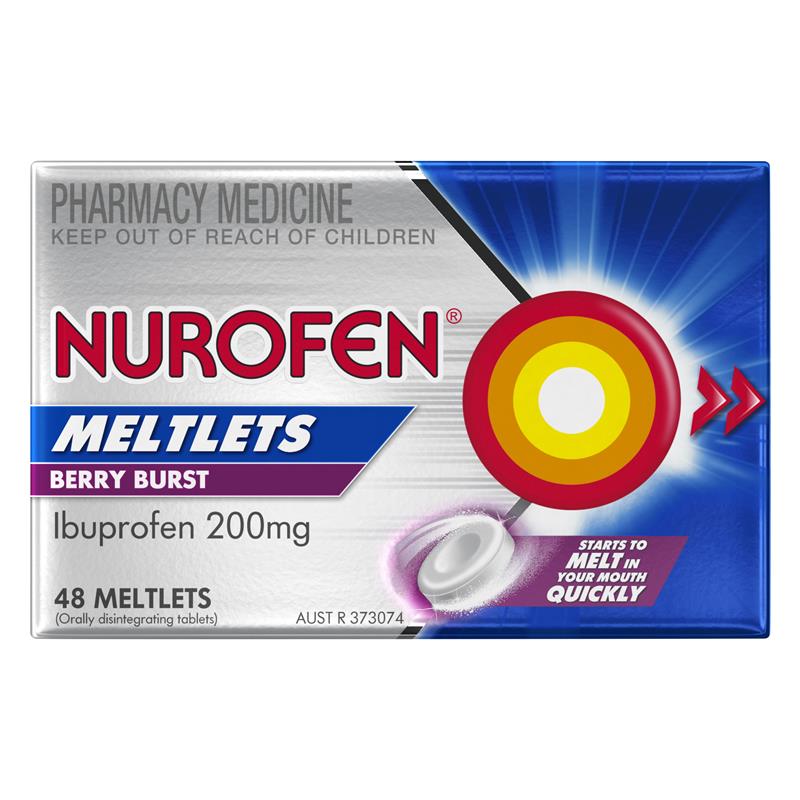 Nurofen 200mg Meltlets Berry Burst 48