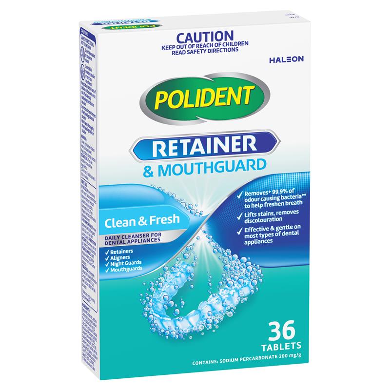 Polident Retainer & Mouthguard Cleansing Tablets 36