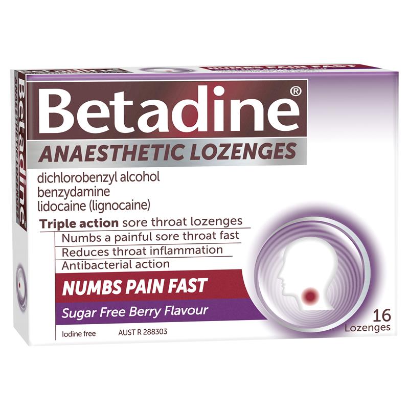 Betadine Anaesthetic Berry Lozenges 16