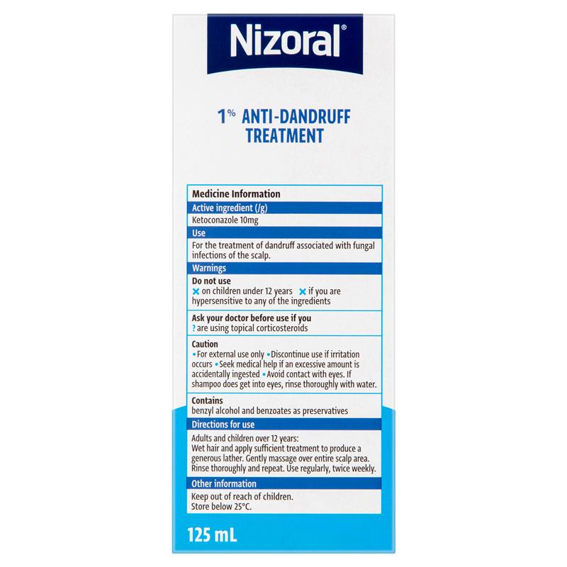 Nizoral Shampoo 1% 125mL