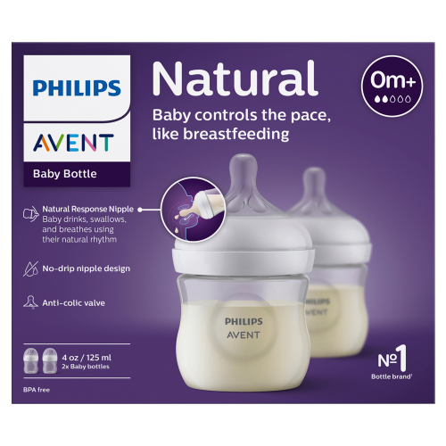 Avent Natural Response Feeding Bottle 125mL 2 Pack