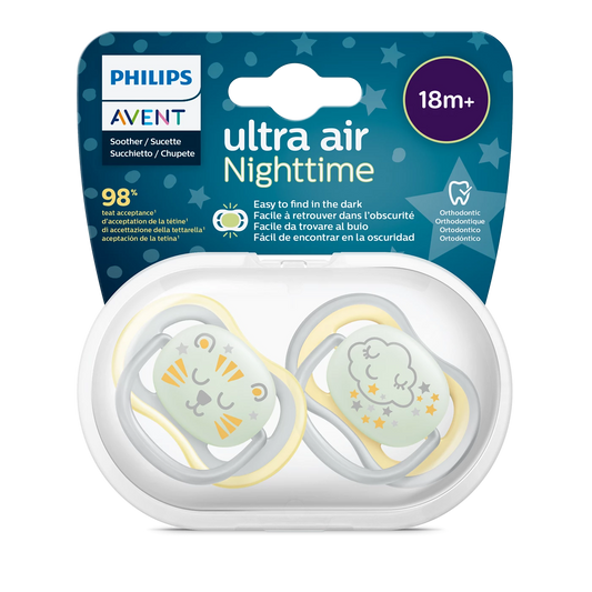 Avent Ultra Air Night Soother 18M+ 2 Pack