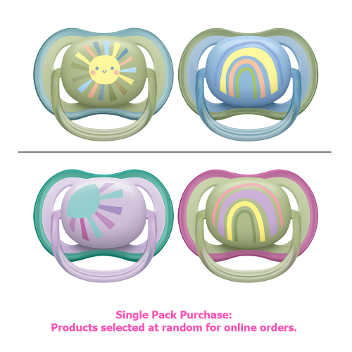 Avent Ultra Air Soother 0-6 Months Deco Mixed - 2 Pack