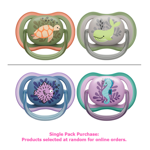 Avent Ultra Air Soother 6-18 Months Deco Mixed - 2 Pack