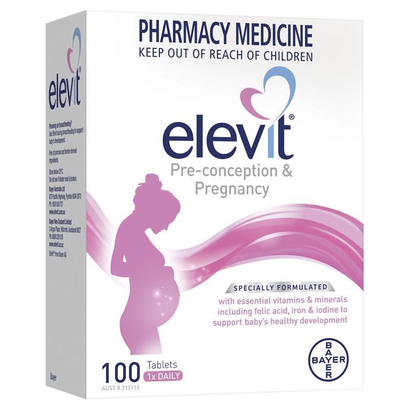 Elevit Pre-conception & Pregnancy Multivitamin Tablets 100