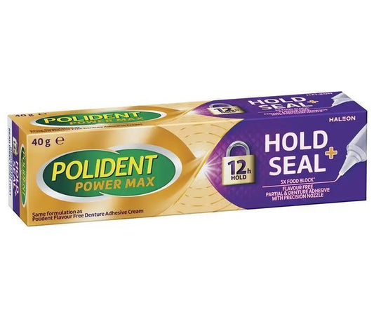 Polident Power Max Hold+Seal Denture Adhesive Cream 40g