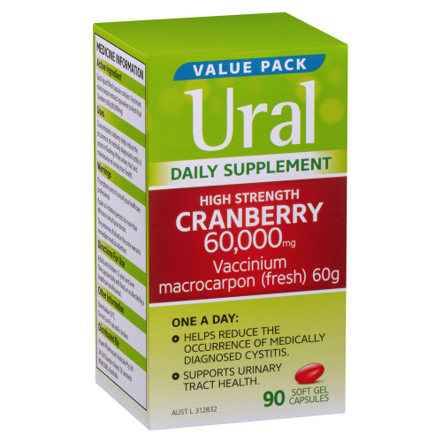 Ural High Strength Cranberry 60,000mg Capsules 90