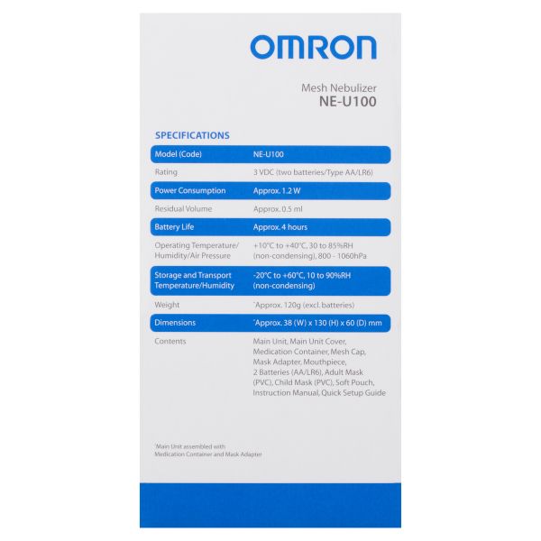 Omron NE-U100 Mesh Nebuliser