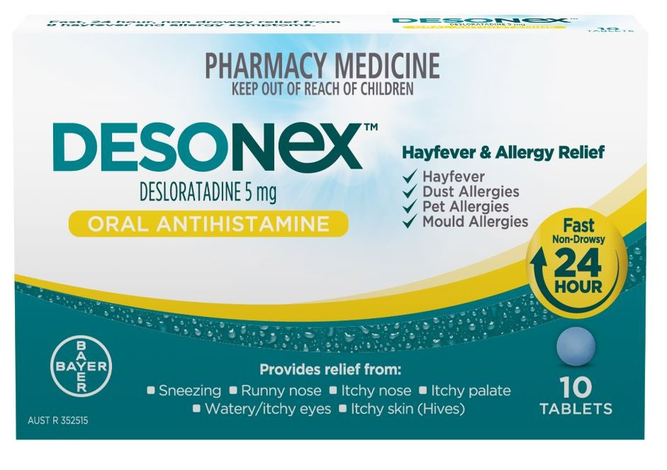 Desonex Hayfever & Allergy Relief Oral Antihistamine 10 Tablets