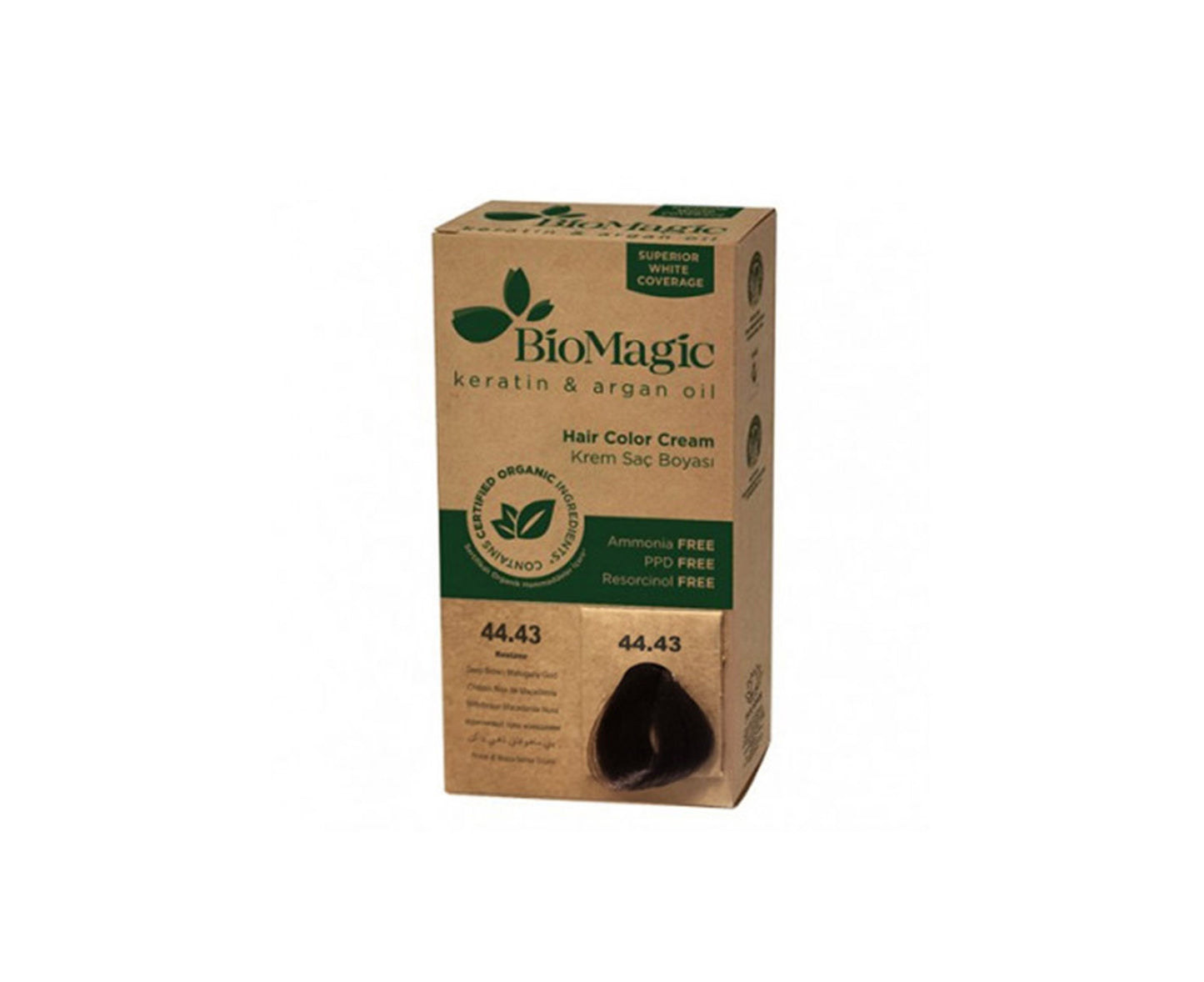 BioMagic Hair Colour Cream 44.43 Deep Brown Mahogany Gold