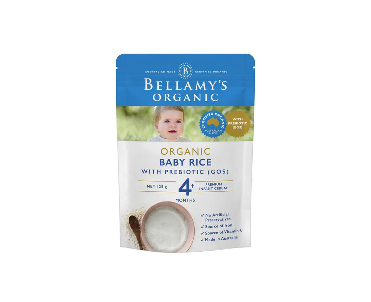 Bellamy's Organic Baby Rice with Prebiotic 125g
