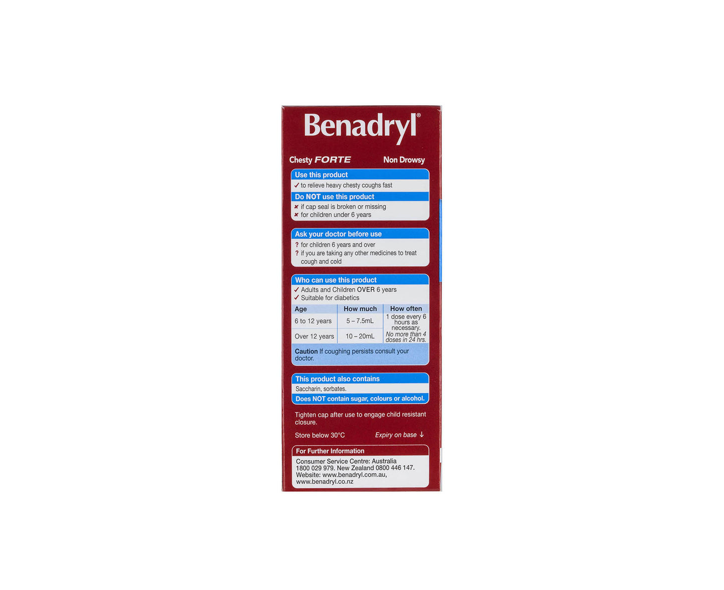 Benadryl Chesty Forte Cough Syrup 200mL