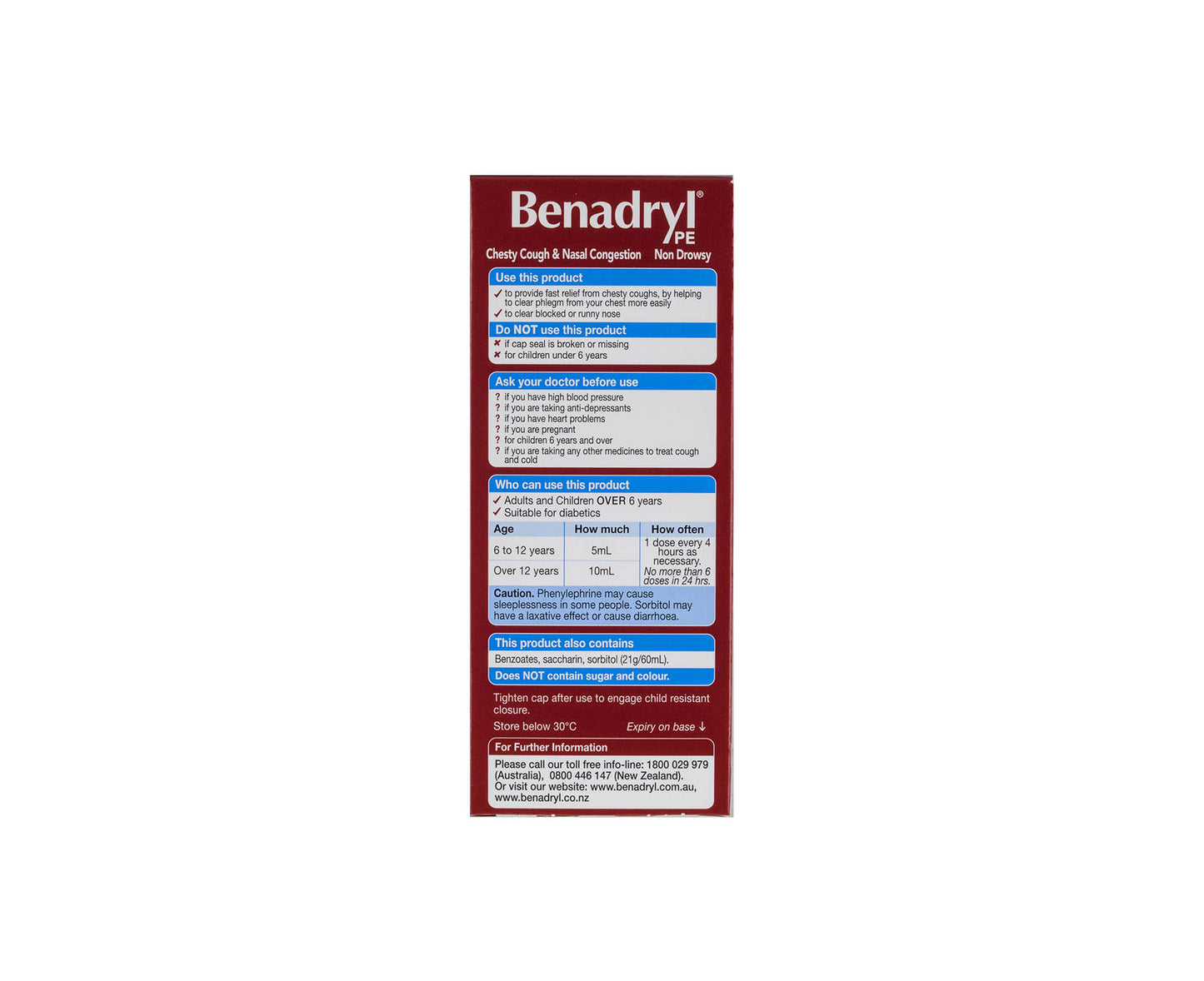 Benadryl PE Chesty Cough & Nasal Congestion 200mL