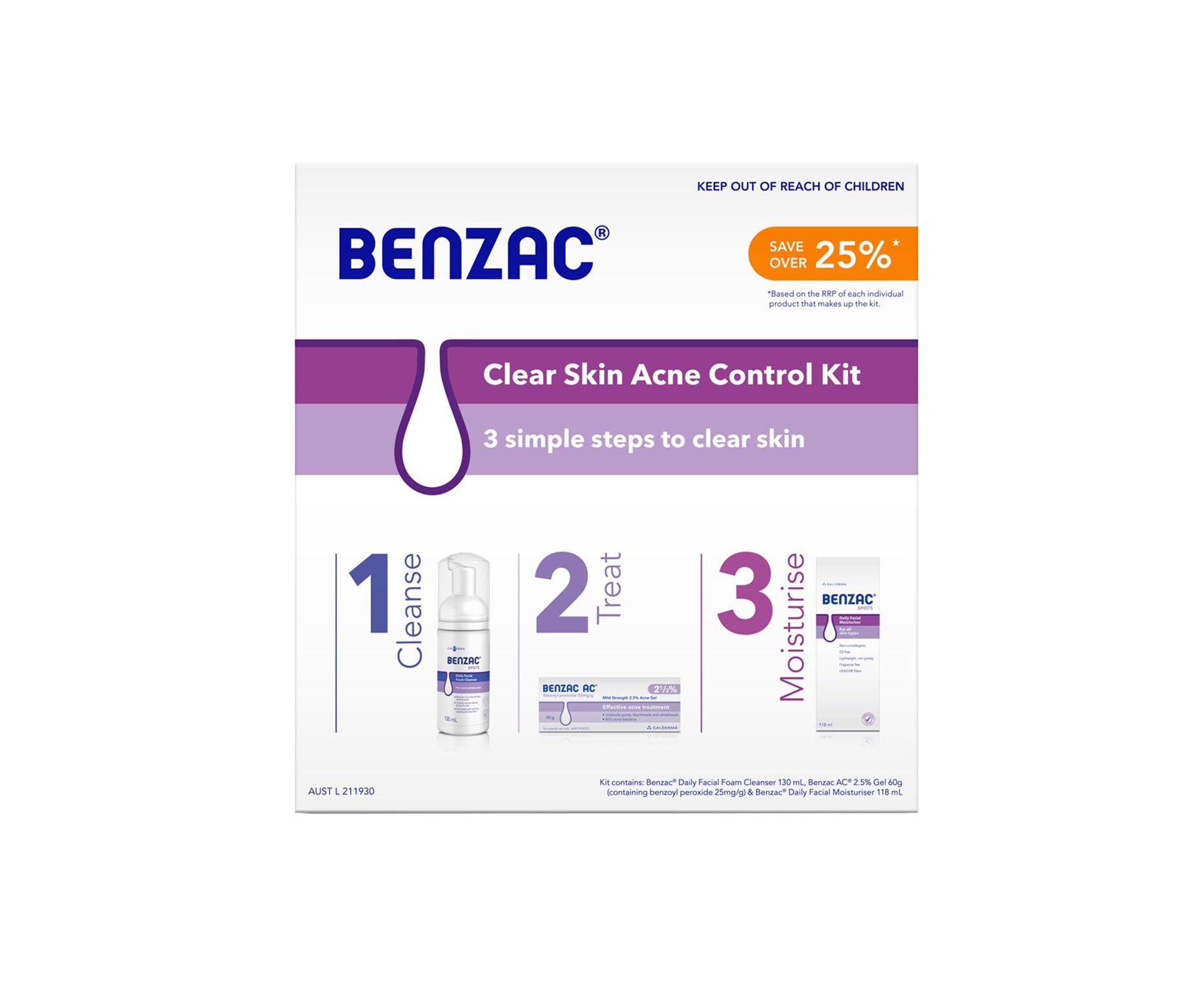 Benzac Clear Skin Acne Control Kit