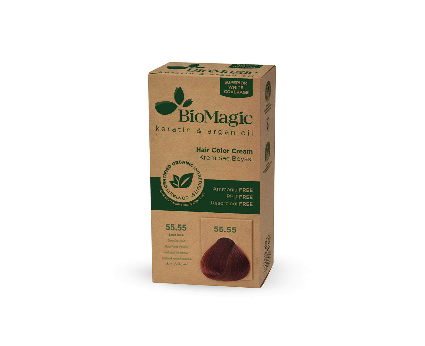 BioMagic Hair Colour Cream 55.55 Deep Dark Red