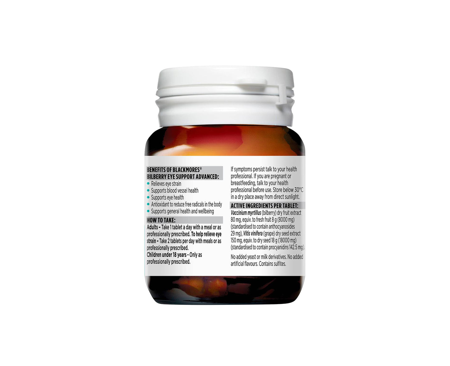 Blackmores Bilberry Eye Support Advanced Tablets 30