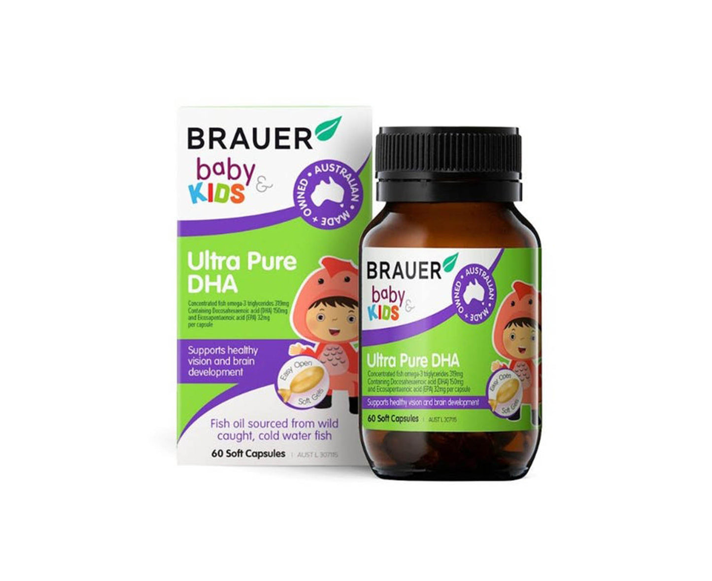 Brauer Baby & Kids Ultra Pure DHA Soft Capsules