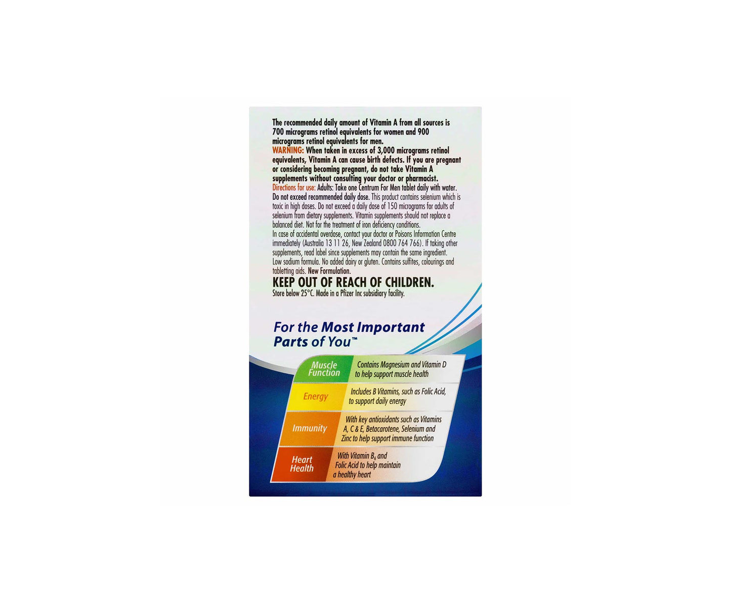 Centrum For Men Tablets 60