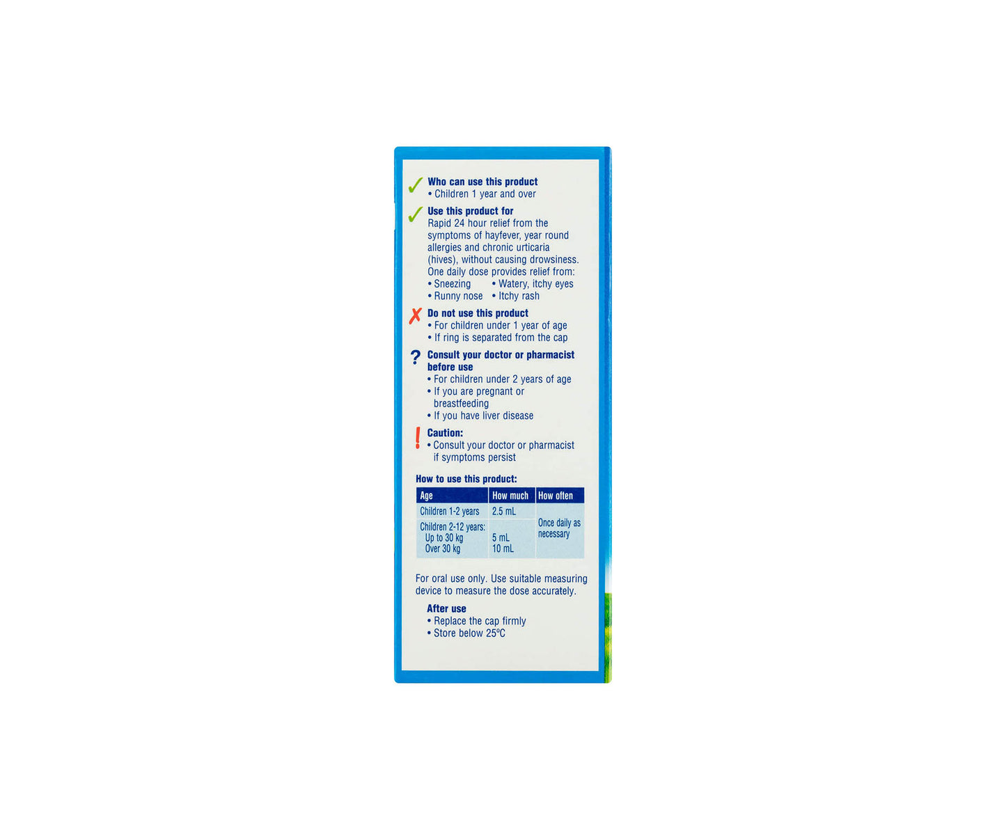 Claratyne Syrup Grape Flavour 60mL