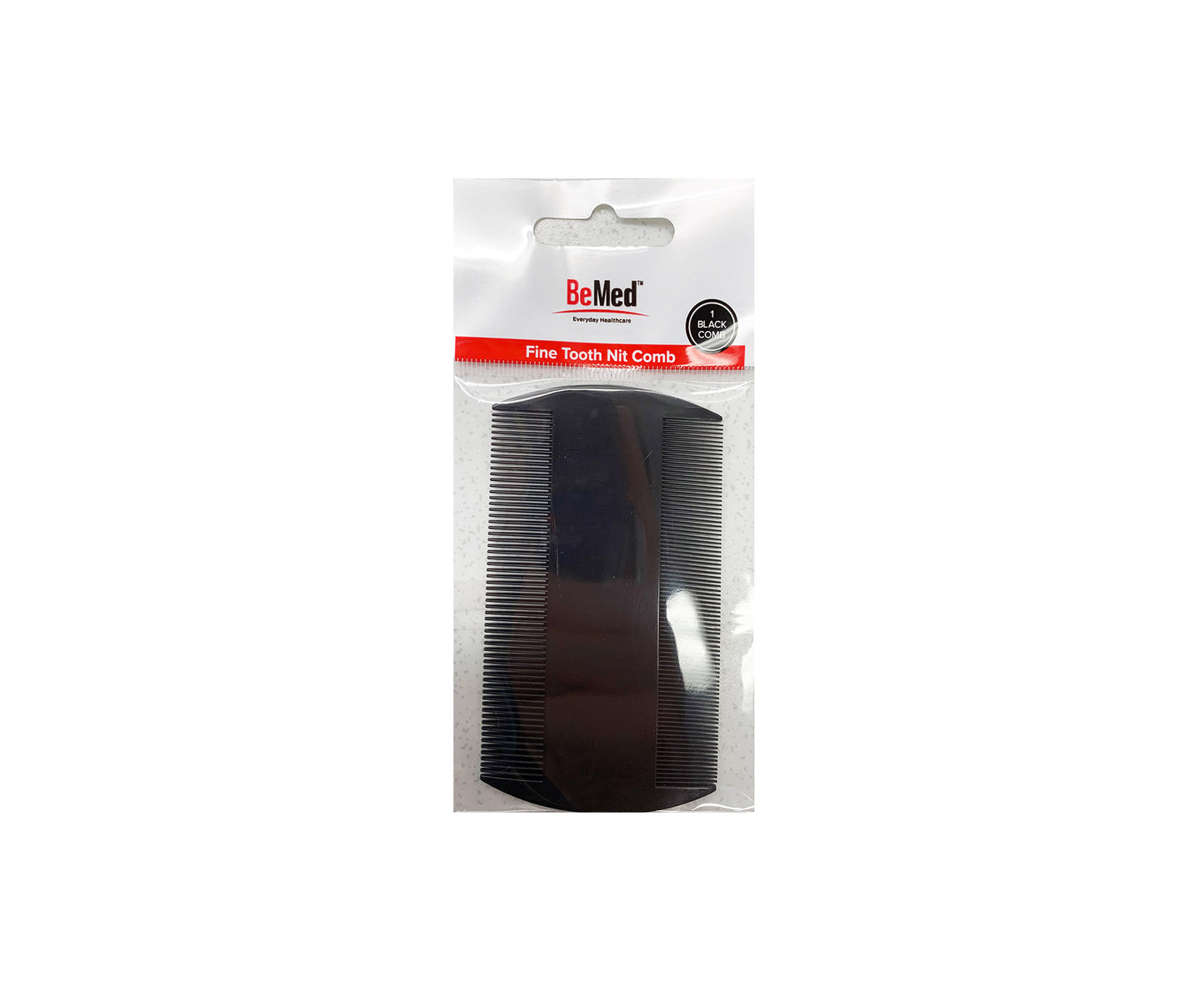 BeMed Fine Tooth Nit Comb Black 1 Pack