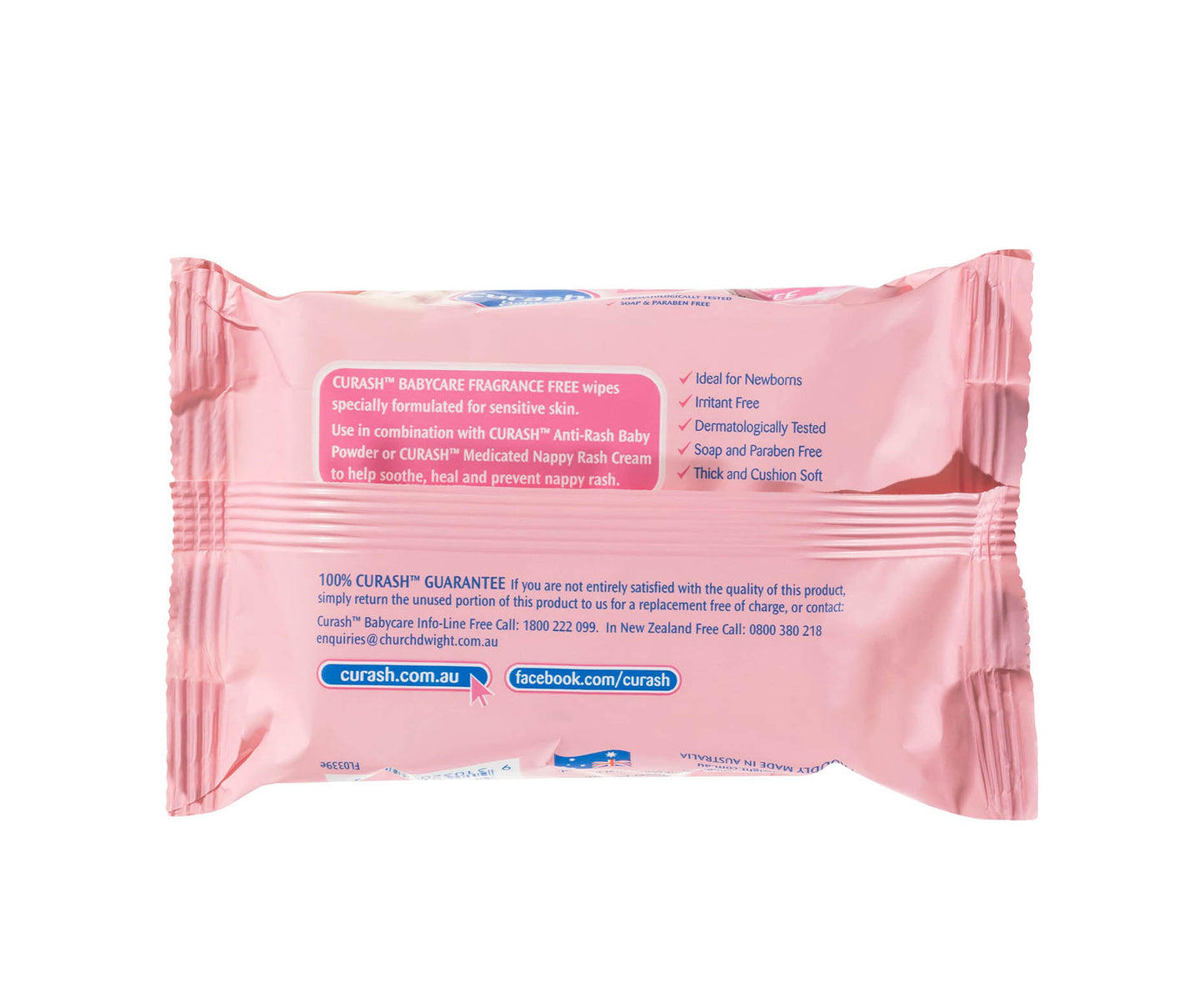 Curash Baby Wipes Unscented 20 Pack