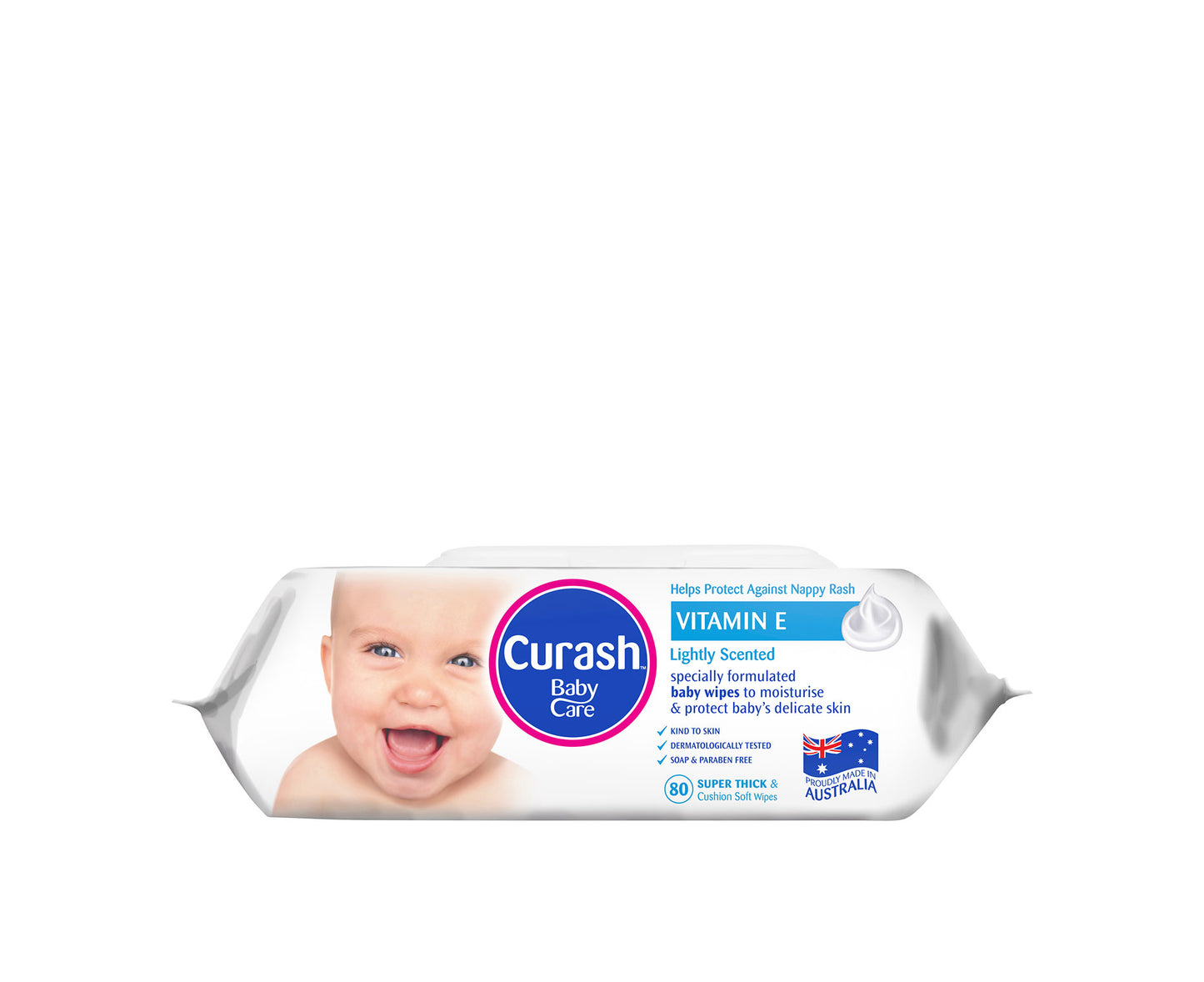 Curash Vitamin E Baby Wipes 80 Pack