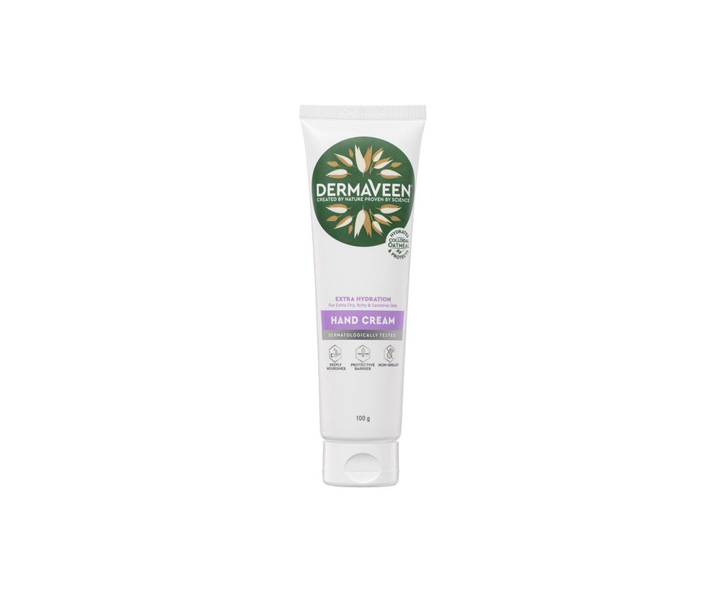 DermaVeen Extra Hydration Hand Cream for Extra Dry, Itchy & Sensitive Skin 100g