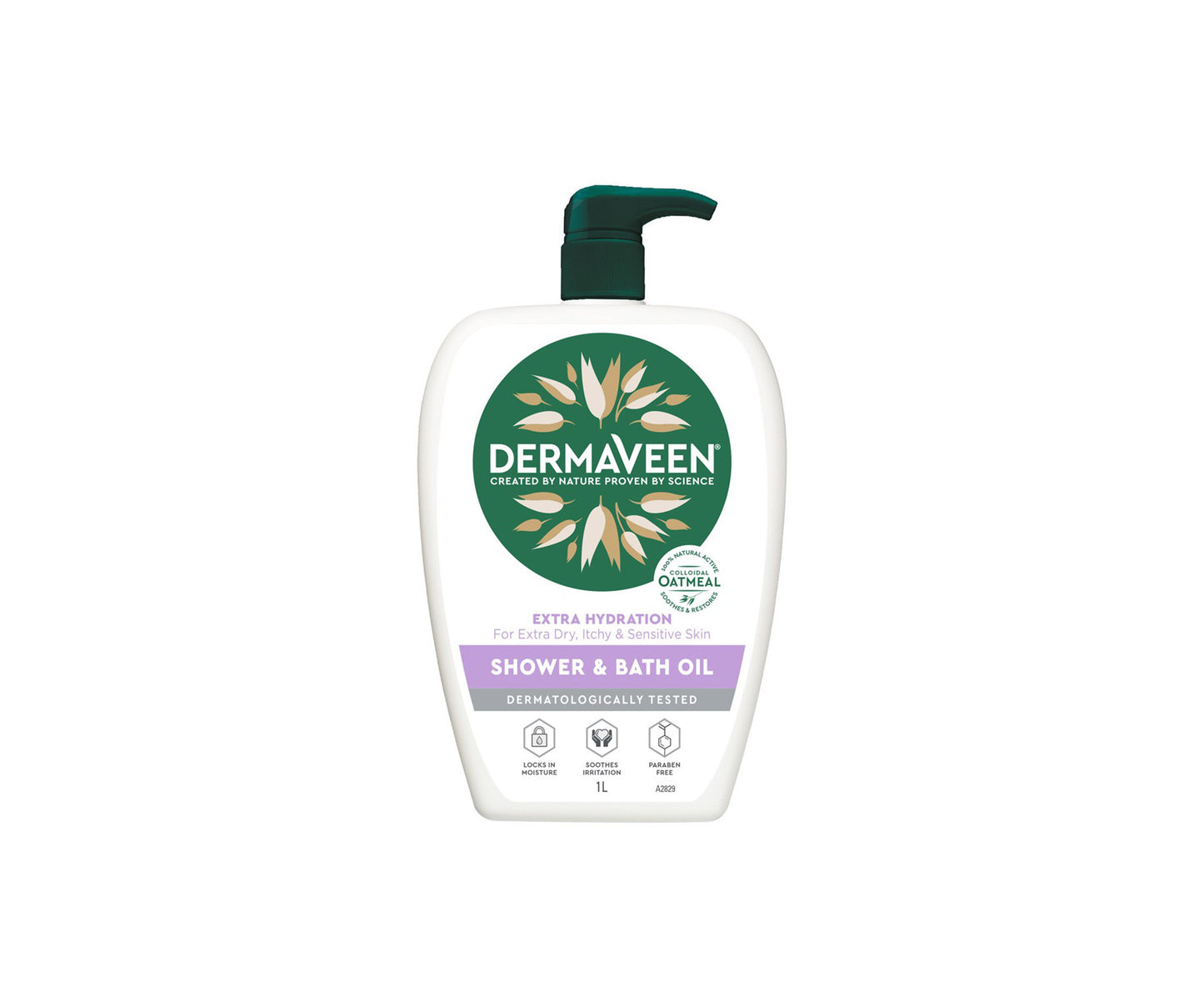 DermaVeen Extra Hydration Shower & Bath Oil for Extra Dry, Itchy & Sensitive Skin 1L