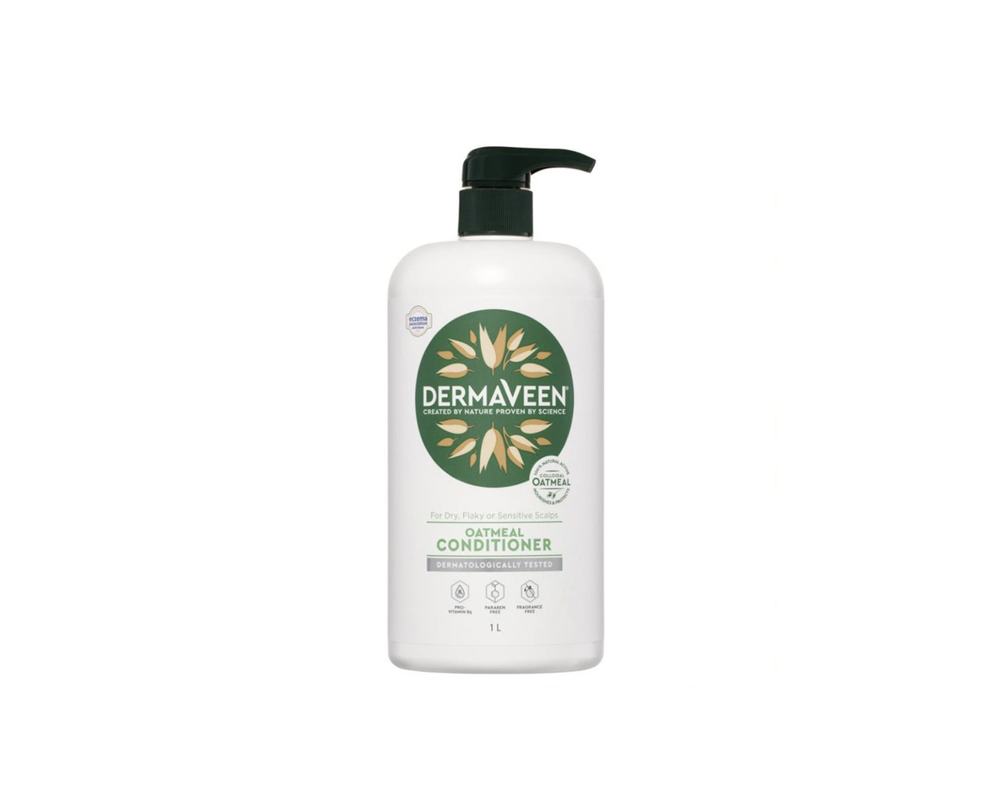 DermaVeen Oatmeal Conditioner for Dry, Flaky or Sensitive Scalps 1L