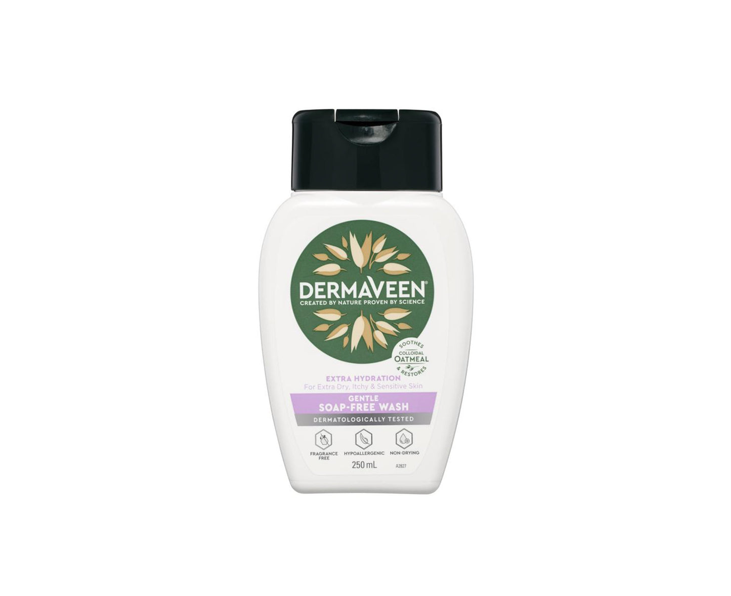 DermaVeen Extra Hydration Gentle Soap-Free Wash for Extra Dry, Itchy & Sensitive Skin 250mL