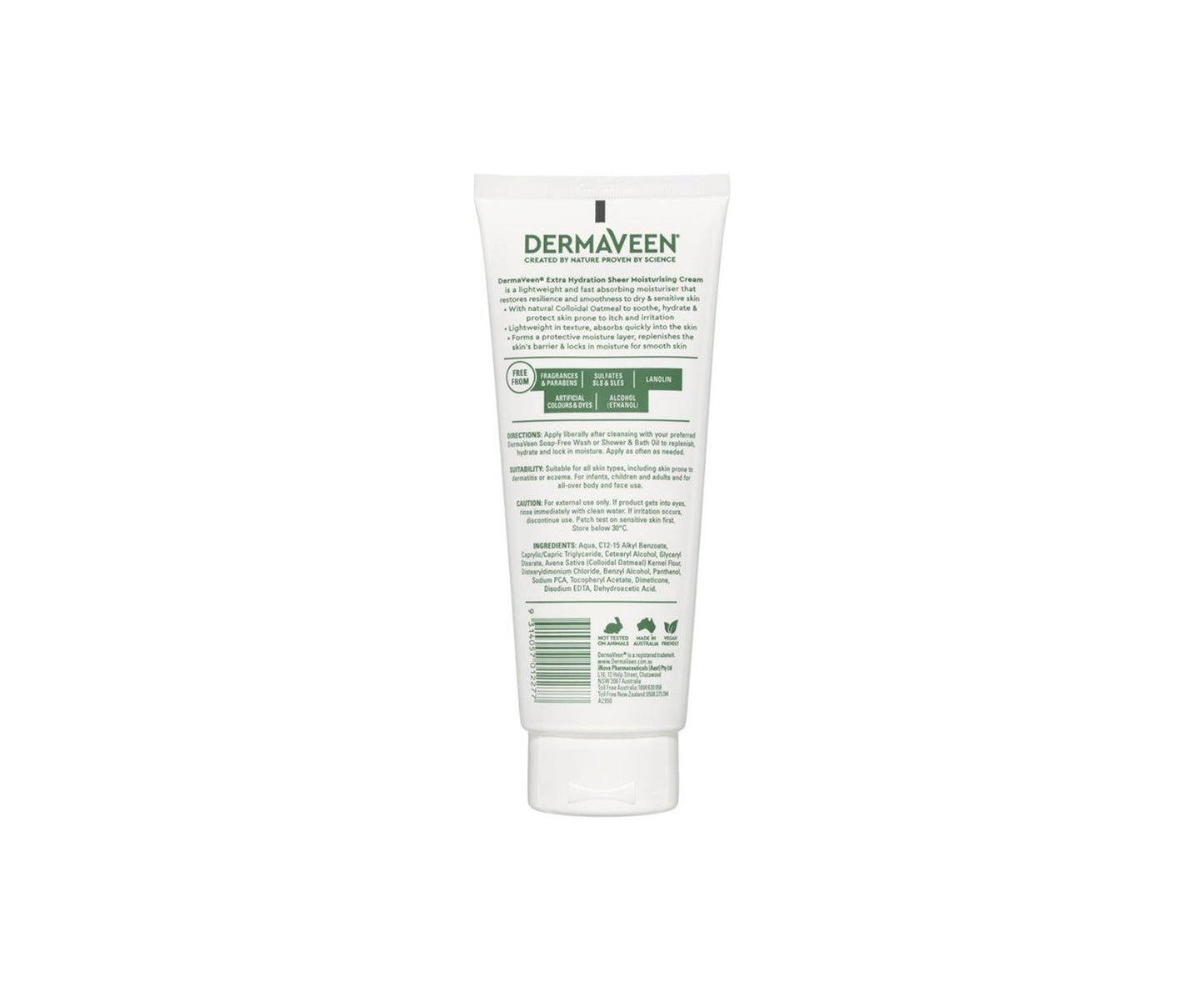 DermaVeen Extra Gentle Sheer Moisturising Cream 200g
