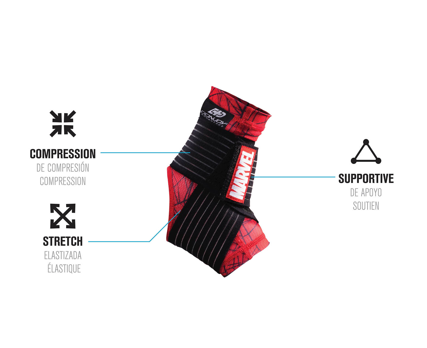 Donjoy Advantage Marvel Figure-8 Ankle Support Spider-Man - Youth