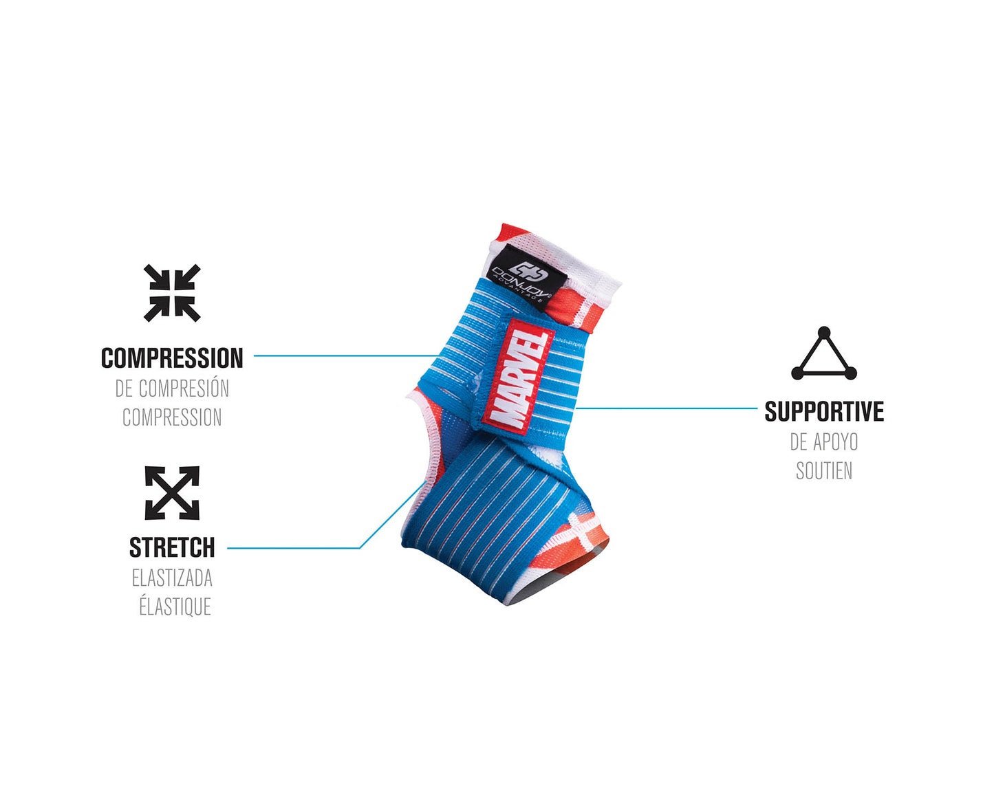 Donjoy Advantage Marvel Figure-8 Ankle Support Captain America - Pediatric