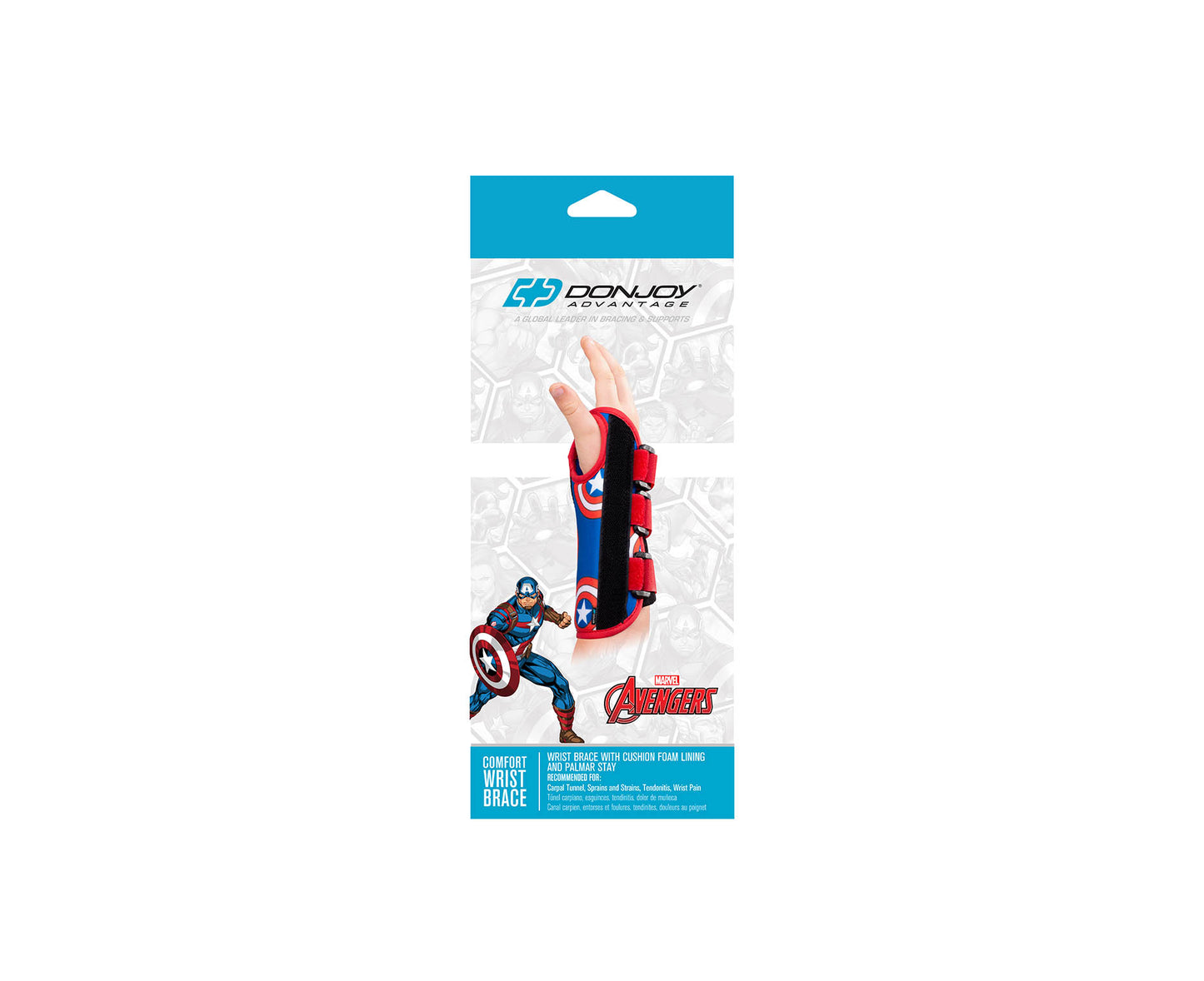 Donjoy Advantage Marvel Comfort Wrist Brace Captain America - Youth (Left)