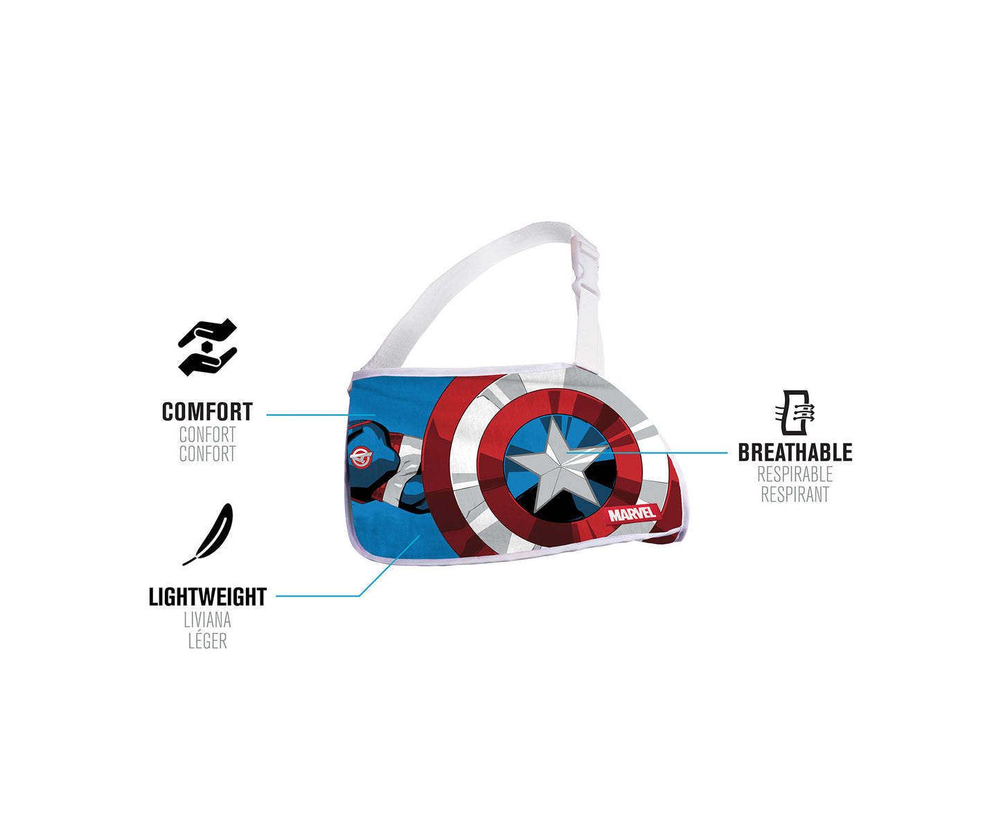 Donjoy Advantage Marvel Youth Arm Sling Captain America - Youth