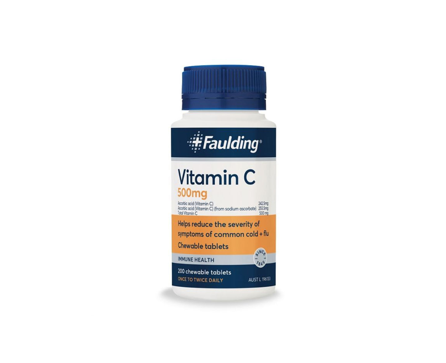 Faulding Vitamin C 500mg Chewable Tablets 200