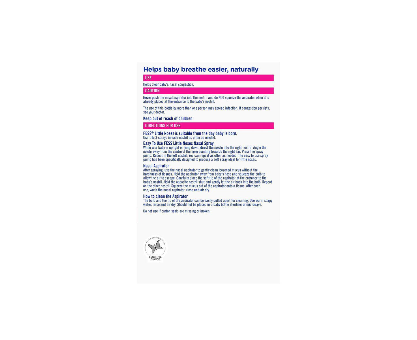 Fess Little Noses Nasal Spray and Aspirator 15mL