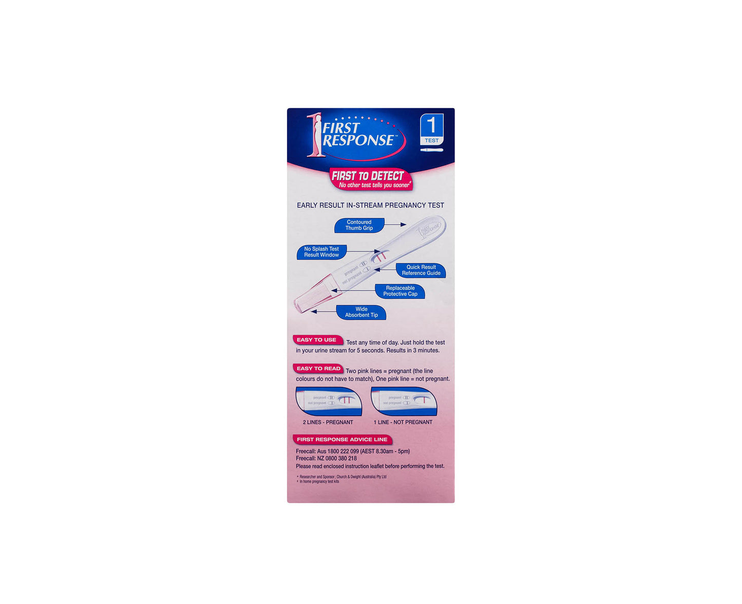 First Response Instream Pregnancy Test