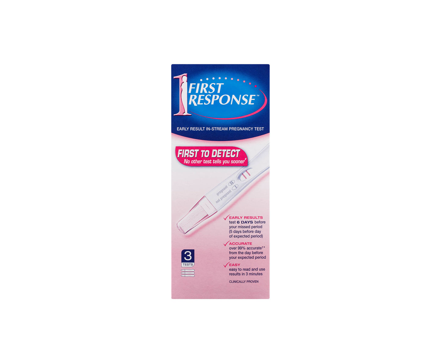 First Response Instream Pregnancy Test 3 Pack