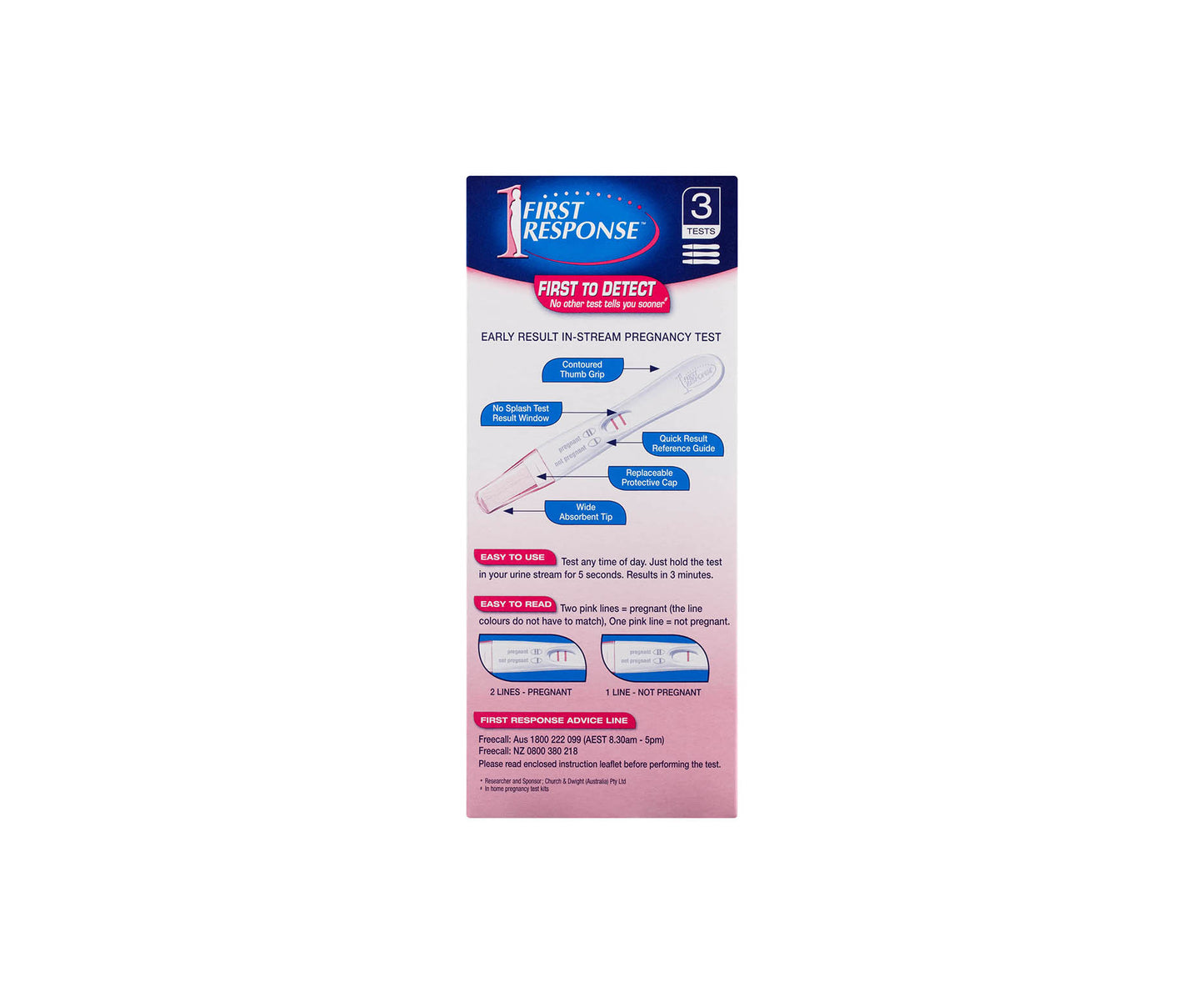 First Response Instream Pregnancy Test 3 Pack