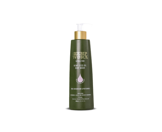 The Hemp Worx Rose & Patchouli Body Wash 300mL