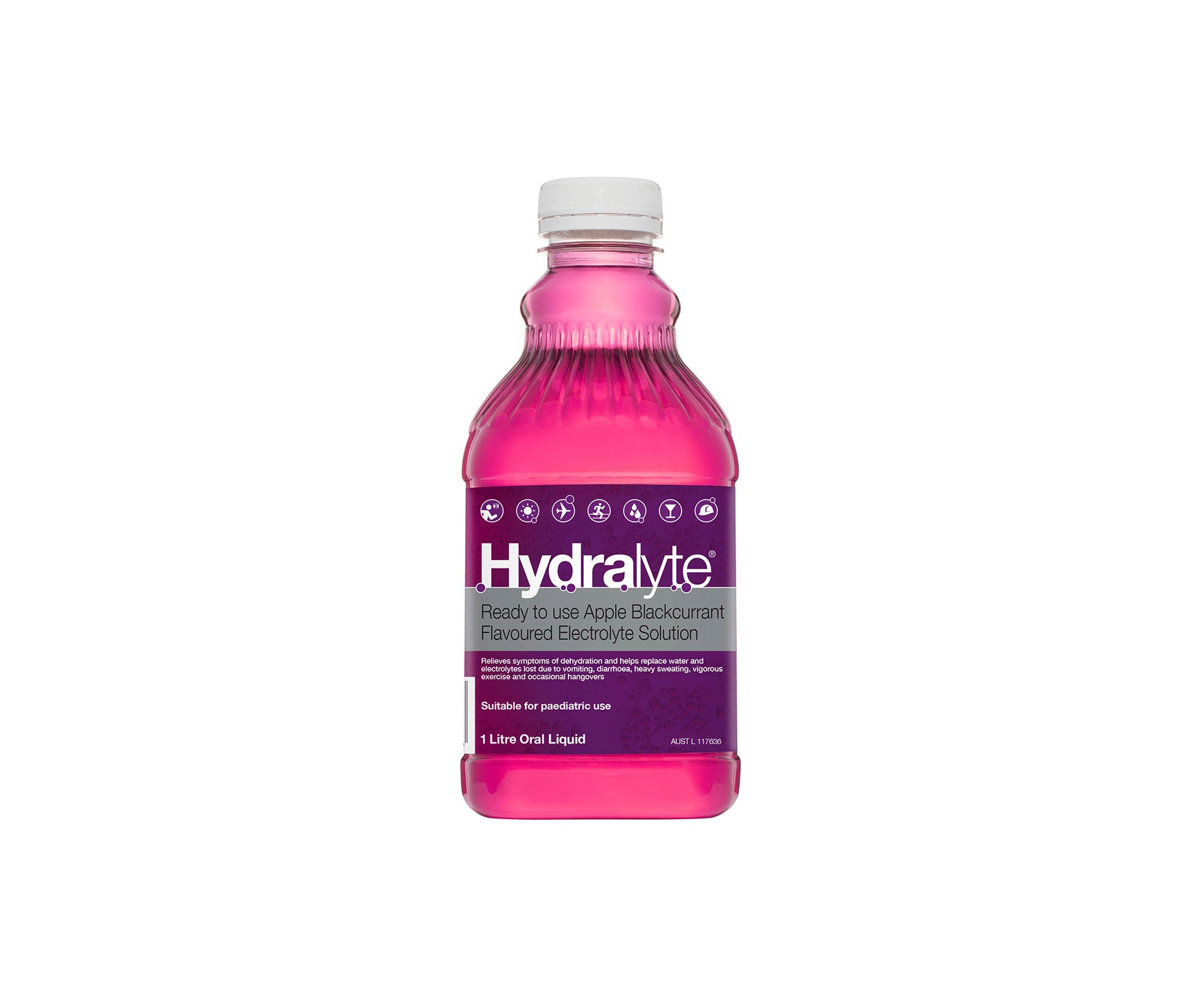Hydralyte Electrolyte Liquid Apple Blackcurrant 1L