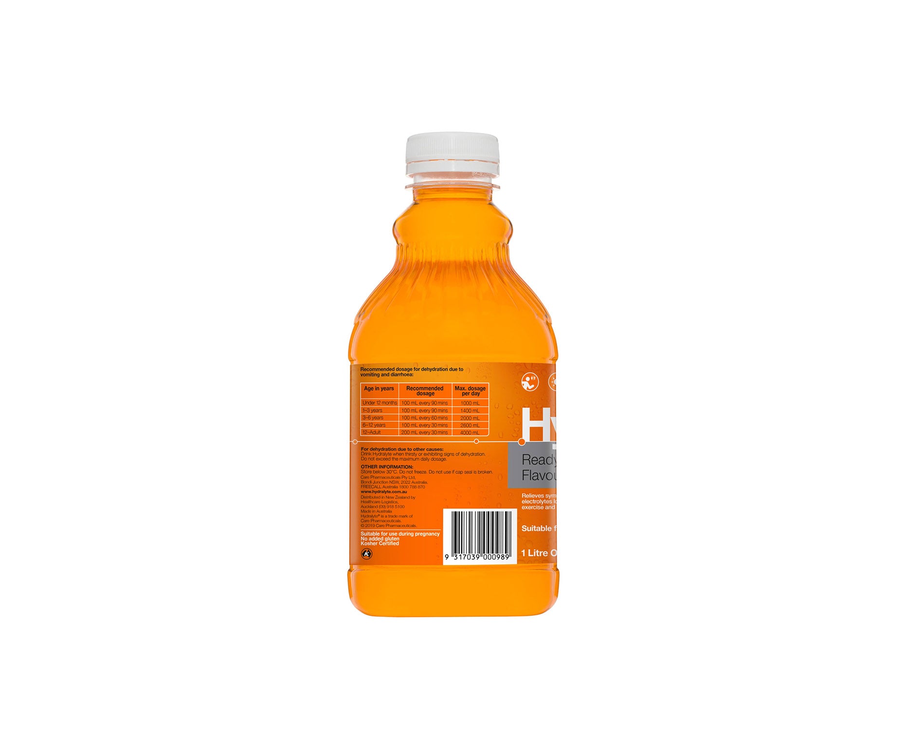 Hydralyte Electrolyte Liquid Orange 1L