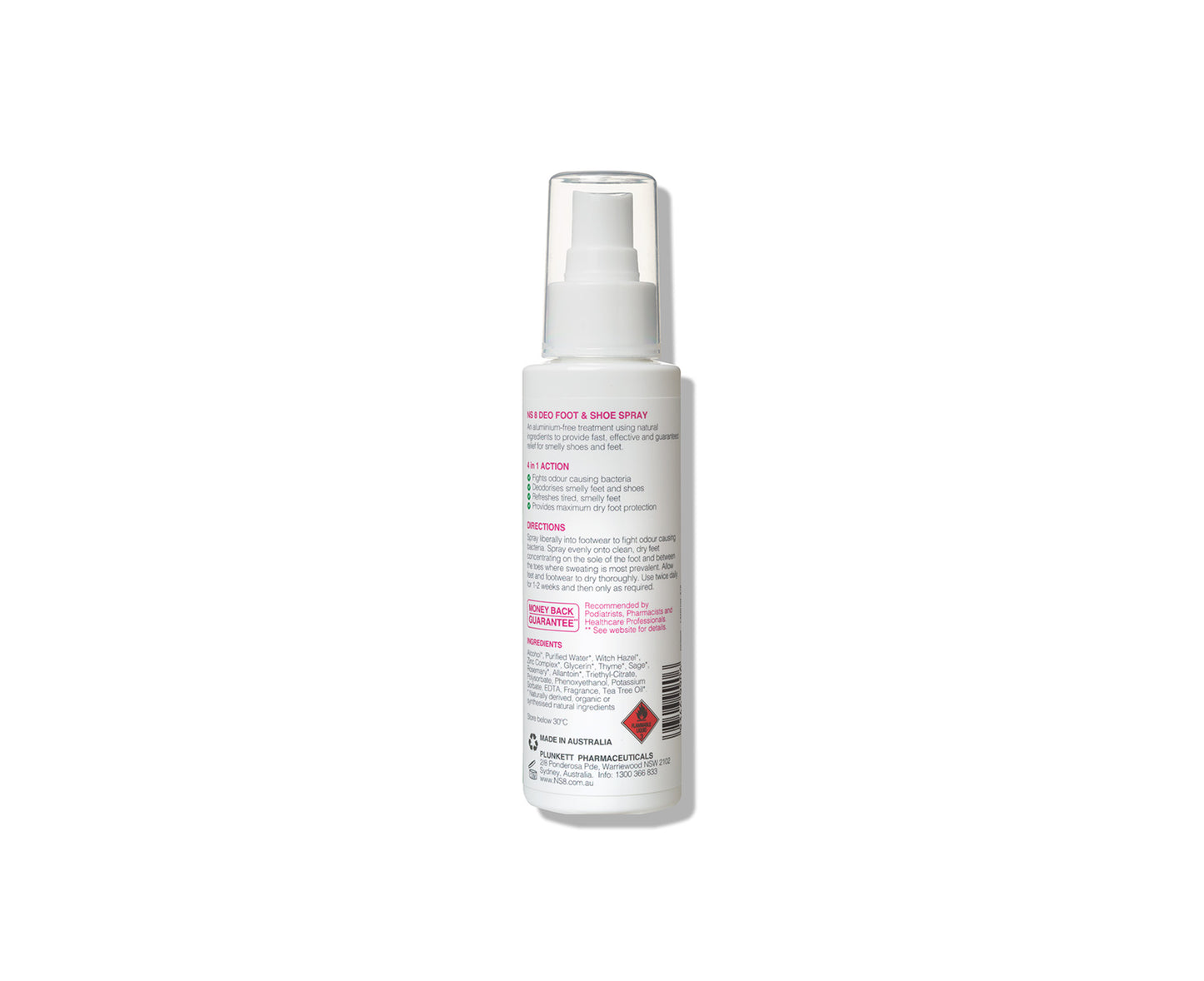 Plunketts NS8 Deo Fresh Foot & Shoe Spray