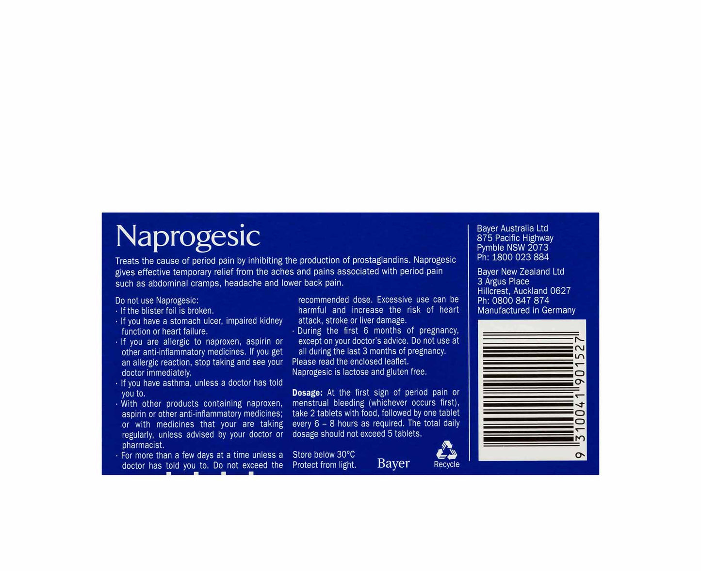 Naprogesic 275mg Tablets 24