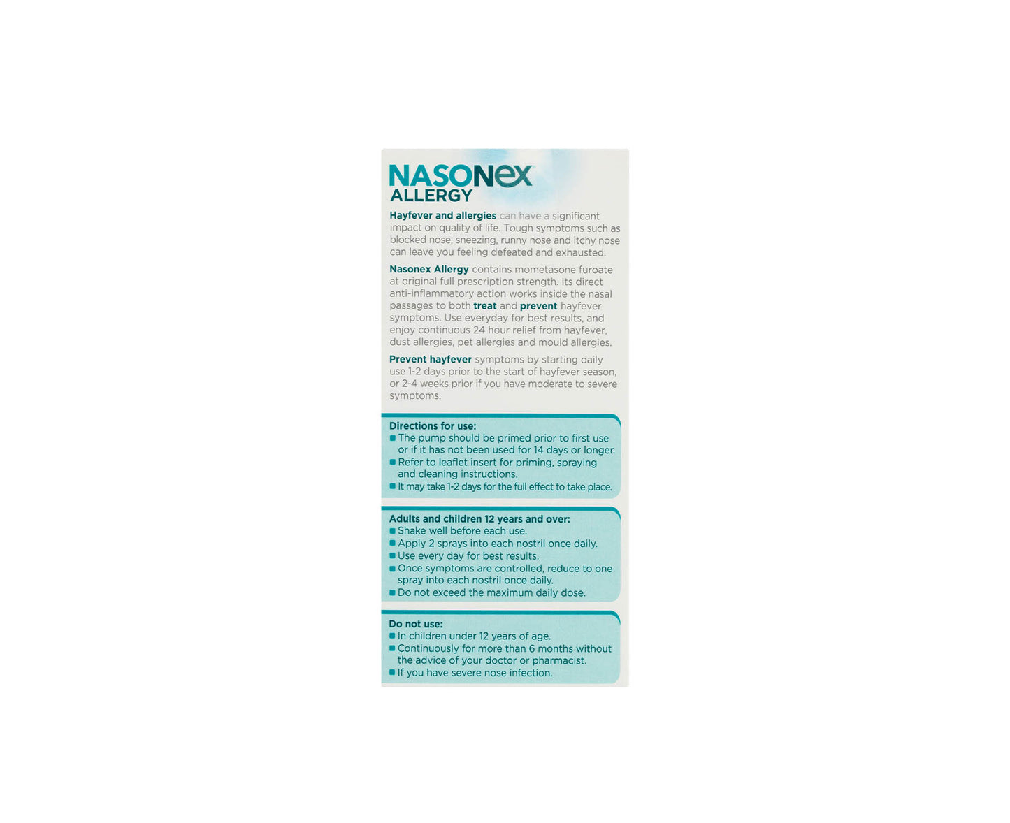 Nasonex Allergy Nasal Spray