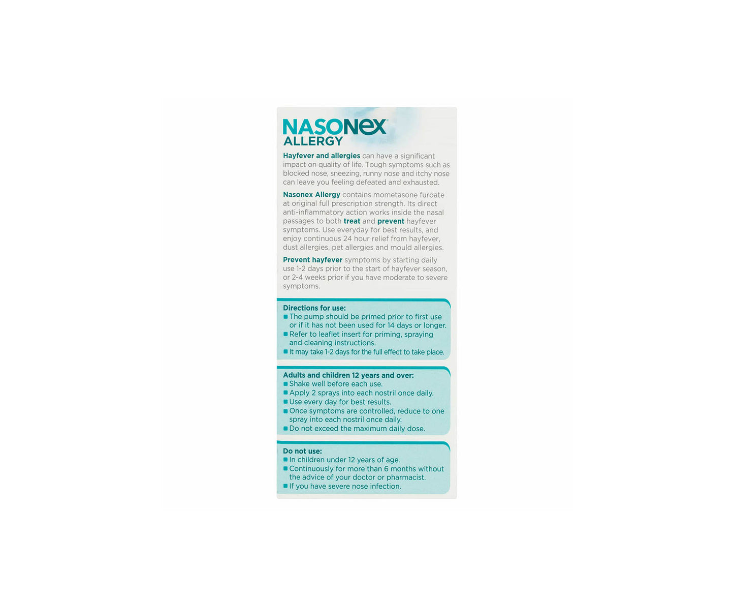 Nasonex Allergy Nasal Spray