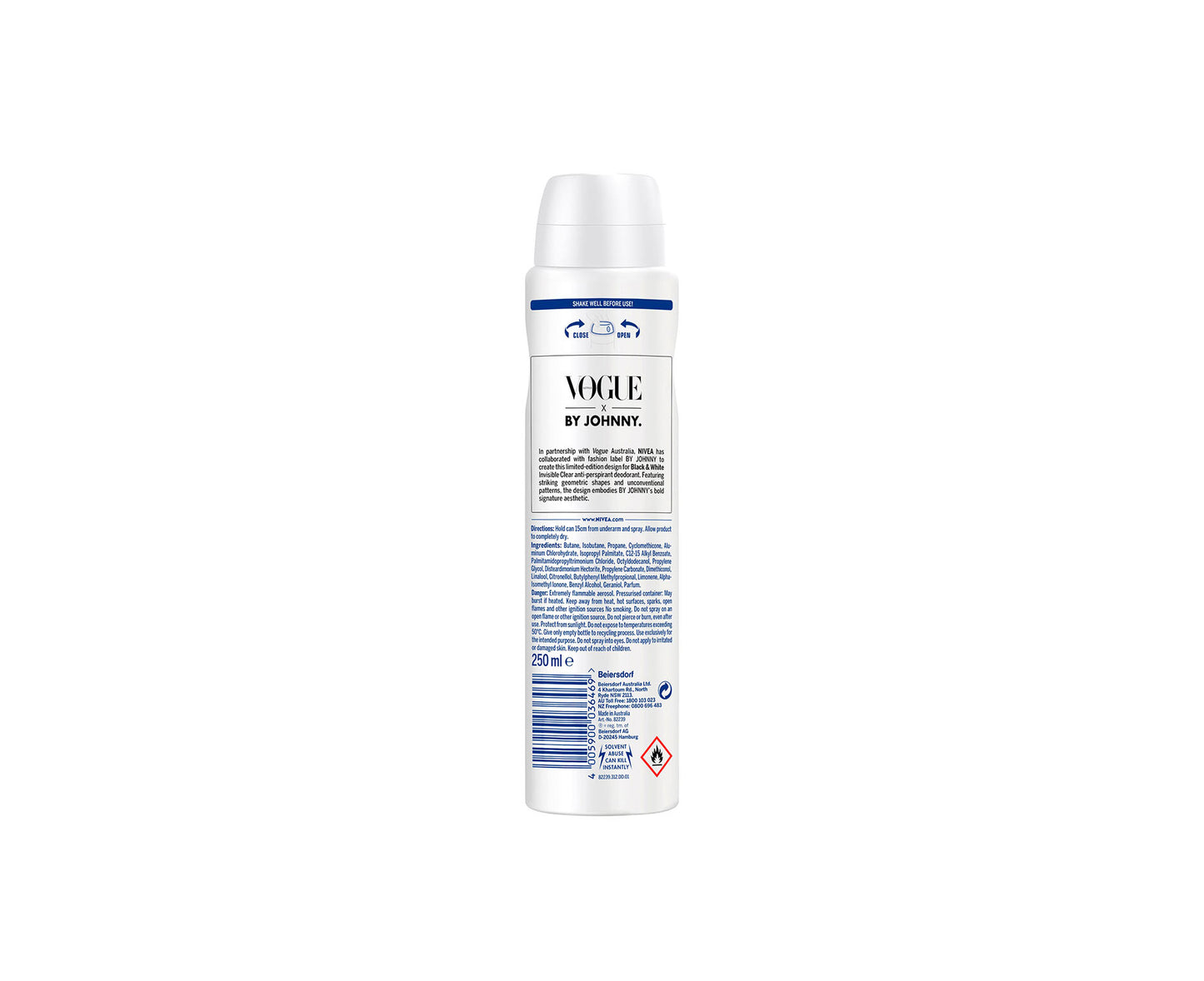 Nivea Invisible Black & White Clear Antiperspirant Aerosol